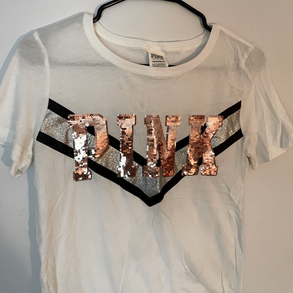 White Pink t shirt